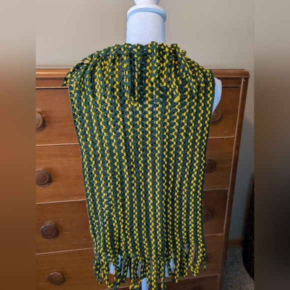 GREEN BAY PACKER Knit SCARF Green & Gold Football Fans Fall Favorite - Picture 5 of 10
